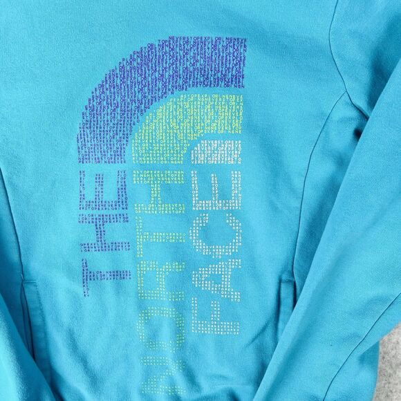 The North Face Sweater Womens XS Blue Trivert Logo Hoody Hoodie TNF Urban Active - Picture 3 of 13